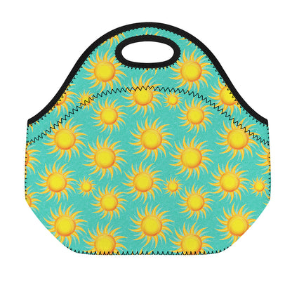 Shiny Sun Pattern Print Neoprene Lunch Bag