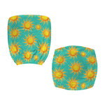 Shiny Sun Pattern Print Office Chair Cover