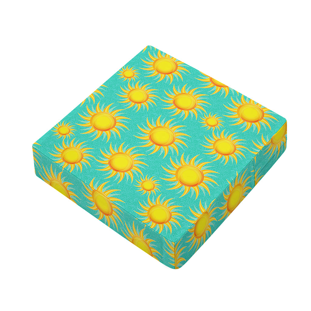 Shiny Sun Pattern Print Outdoor Seat Cushion Cover