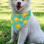 Shiny Sun Pattern Print Over The Collar Dog Bandana