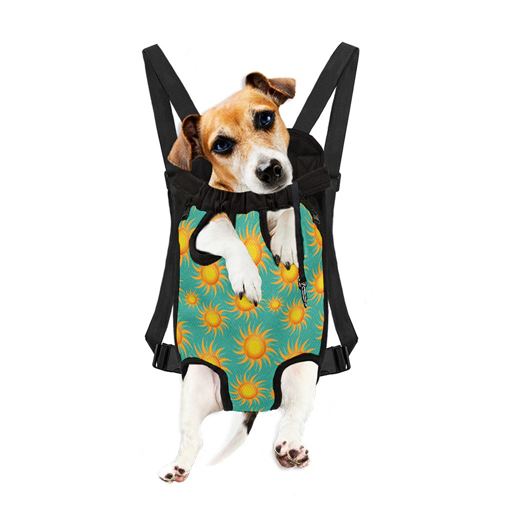 Shiny Sun Pattern Print Pet Carrier Backpack