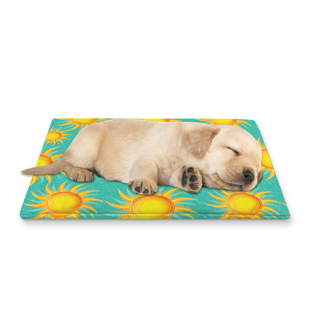 Shiny Sun Pattern Print Pet Cooling Mat Cover