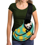 Shiny Sun Pattern Print Pet Sling Carrier
