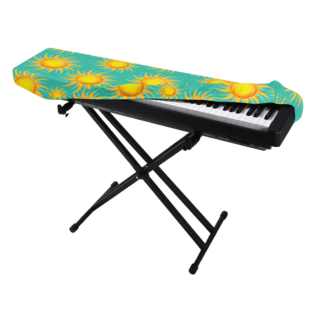 Shiny Sun Pattern Print Piano Keyboard Cover