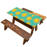 Shiny Sun Pattern Print Picnic Table Cover
