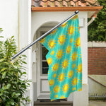 Shiny Sun Pattern Print Polyester Flag