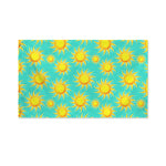 Shiny Sun Pattern Print Polyester Flag