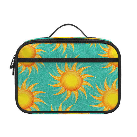 Shiny Sun Pattern Print Portable Lunch Bag