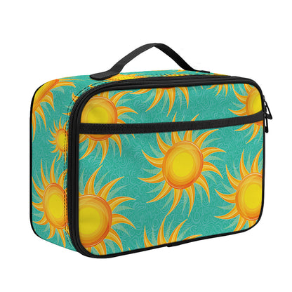 Shiny Sun Pattern Print Portable Lunch Bag