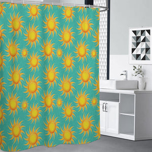 Shiny Sun Pattern Print Premium Shower Curtain
