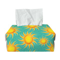 Shiny Sun Pattern Print Rectangle Tissue Box Cover