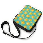 Shiny Sun Pattern Print Rectangular Crossbody Bag