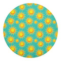Shiny Sun Pattern Print Round Blanket