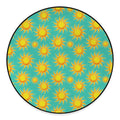 Shiny Sun Pattern Print Round Floor Mat