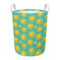 Shiny Sun Pattern Print Round Laundry Basket