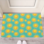 Shiny Sun Pattern Print Rubber Doormat