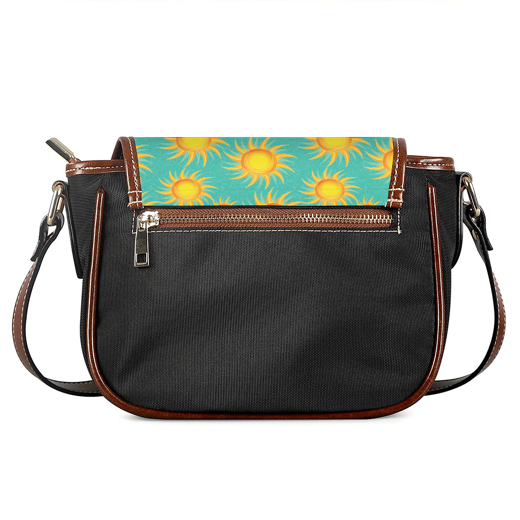 Shiny Sun Pattern Print Saddle Bag