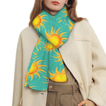 Shiny Sun Pattern Print Scarf