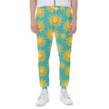 Shiny Sun Pattern Print Joggers