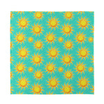 Shiny Sun Pattern Print Silk Bandana