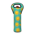 Shiny Sun Pattern Print Single Neoprene Wine Tote