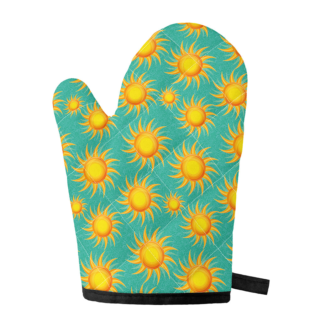 Shiny Sun Pattern Print Single Oven Mitt