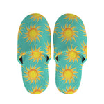 Shiny Sun Pattern Print Slippers