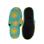 Shiny Sun Pattern Print Slippers