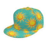 Shiny Sun Pattern Print Snapback Cap