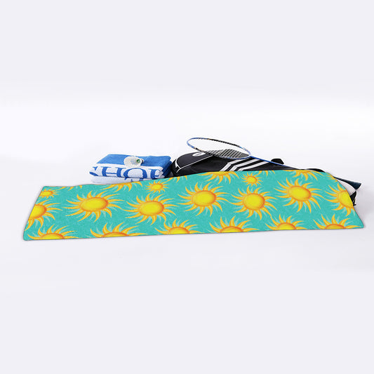 Shiny Sun Pattern Print Sports Towel