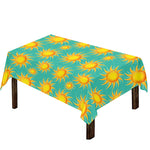 Shiny Sun Pattern Print Tablecloth