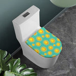 Shiny Sun Pattern Print Toilet Lid Cover
