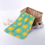 Shiny Sun Pattern Print Towel