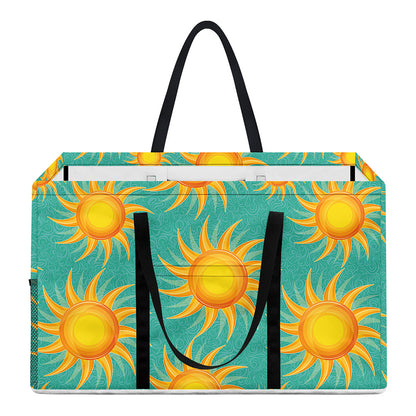 Shiny Sun Pattern Print Utility Tote Bag