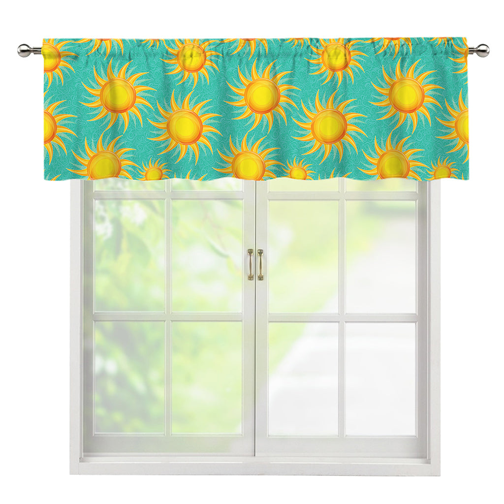 Shiny Sun Pattern Print Window Valance
