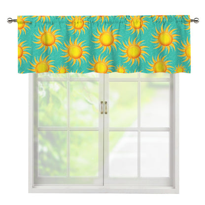 Shiny Sun Pattern Print Window Valance