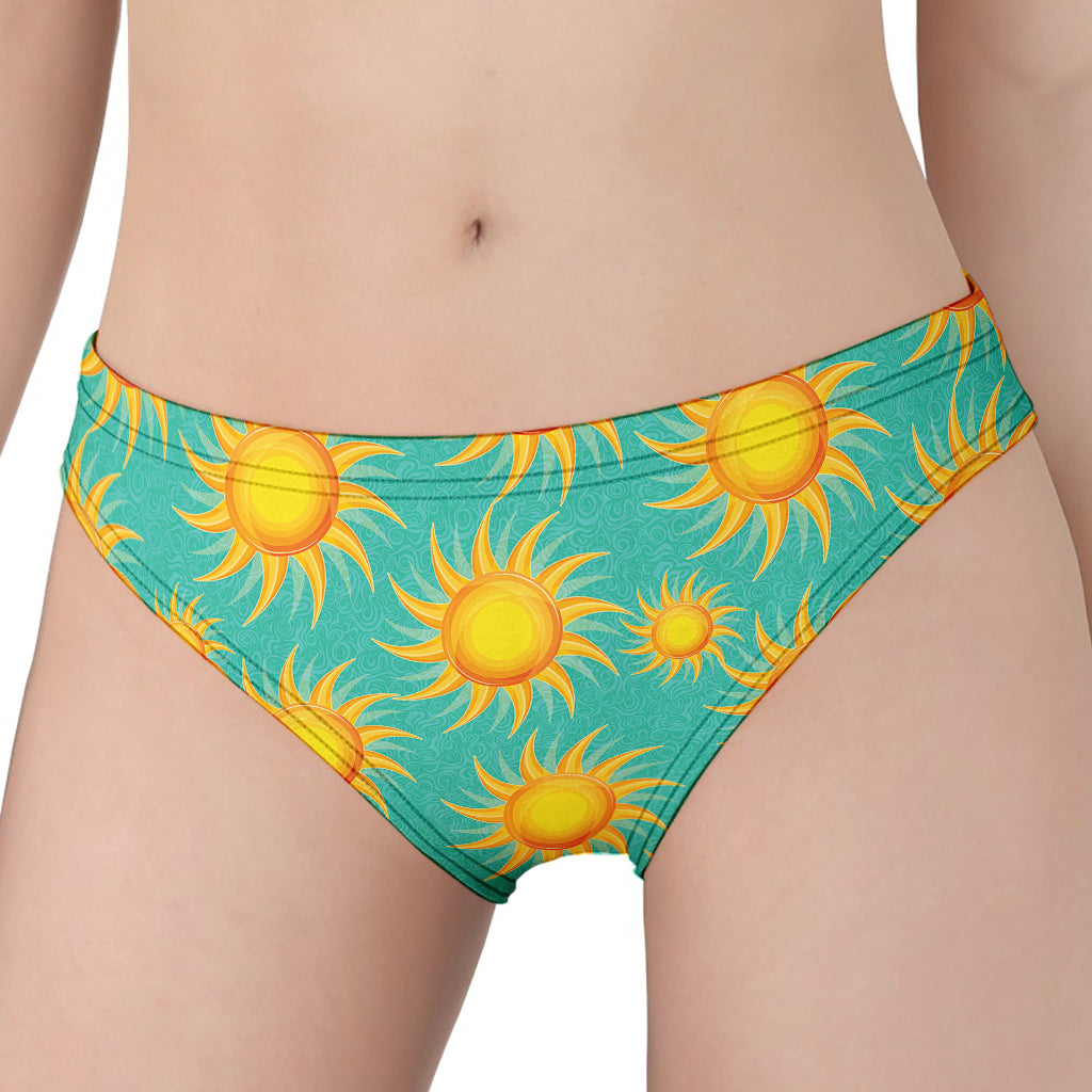 Shiny Sun Pattern Print Women's Panties