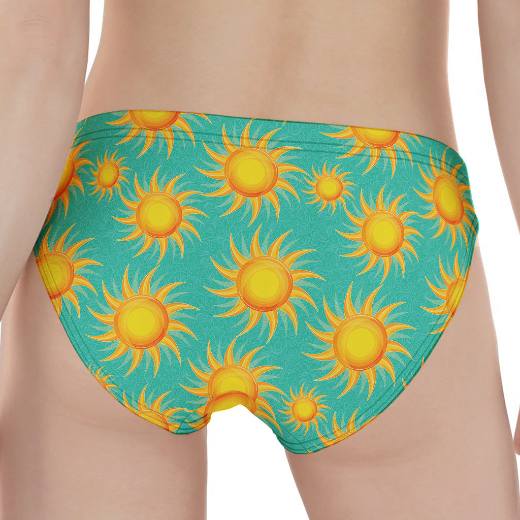 Shiny Sun Pattern Print Women's Panties