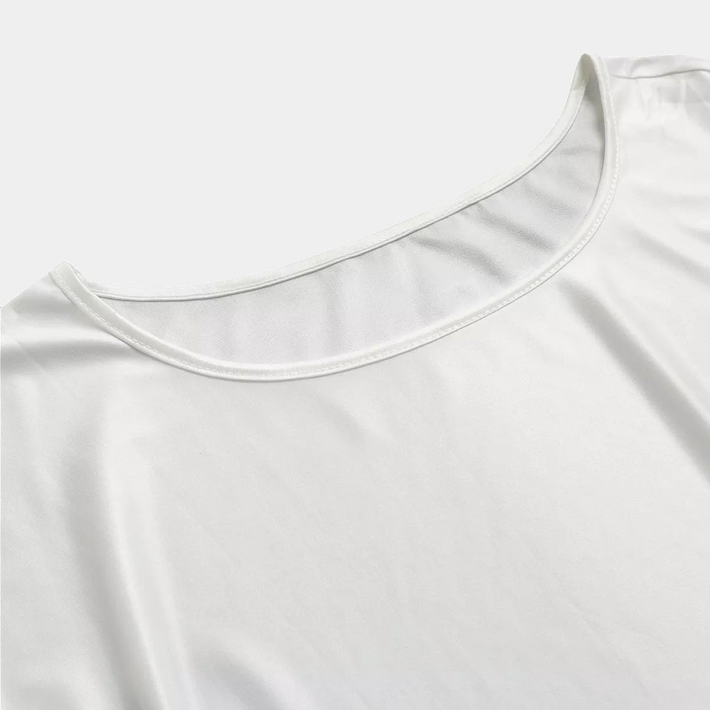 Blue Summer Watermelon Pattern Print Short Sleeve Long Nightdress