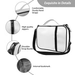 White Gold Grunge Marble Print Shoulder Strap Bible Bag