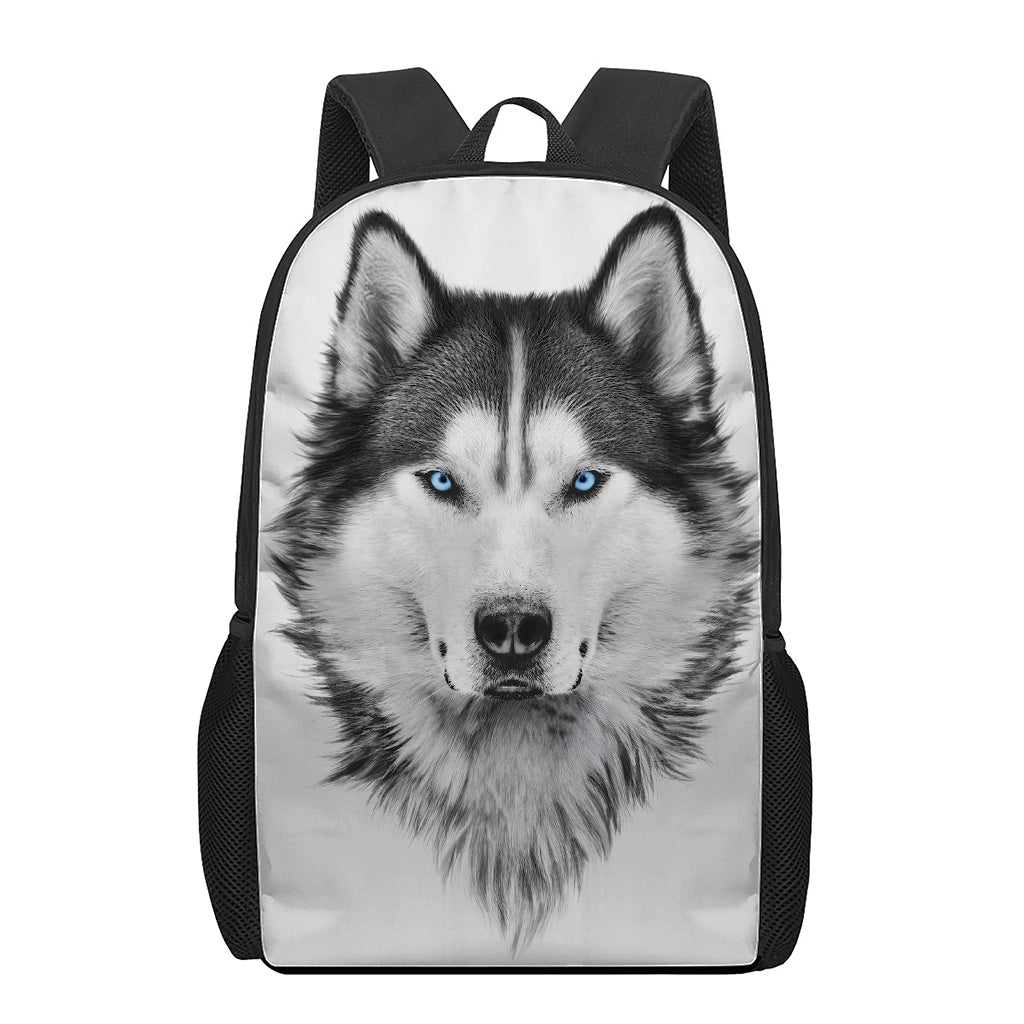 Siberian Husky Portrait Print 17 Inch Backpack