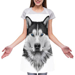 Siberian Husky Portrait Print Adjustable Apron