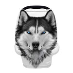 Siberian Husky Portrait Print Baby Seat Cover