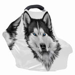Siberian Husky Portrait Print Baby Seat Cover