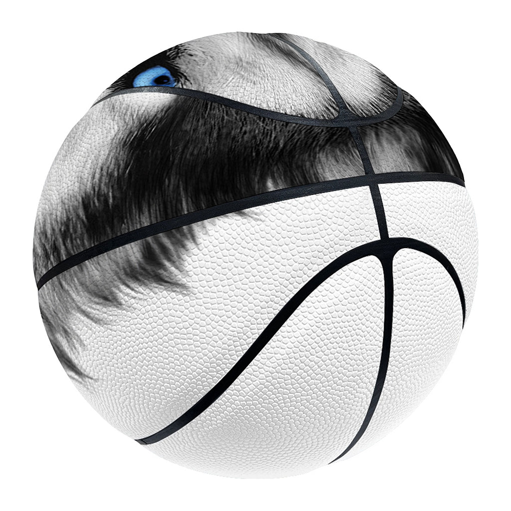 Siberian Husky Portrait Print Basketball