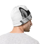 Siberian Husky Portrait Print Beanie