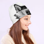 Siberian Husky Portrait Print Beanie