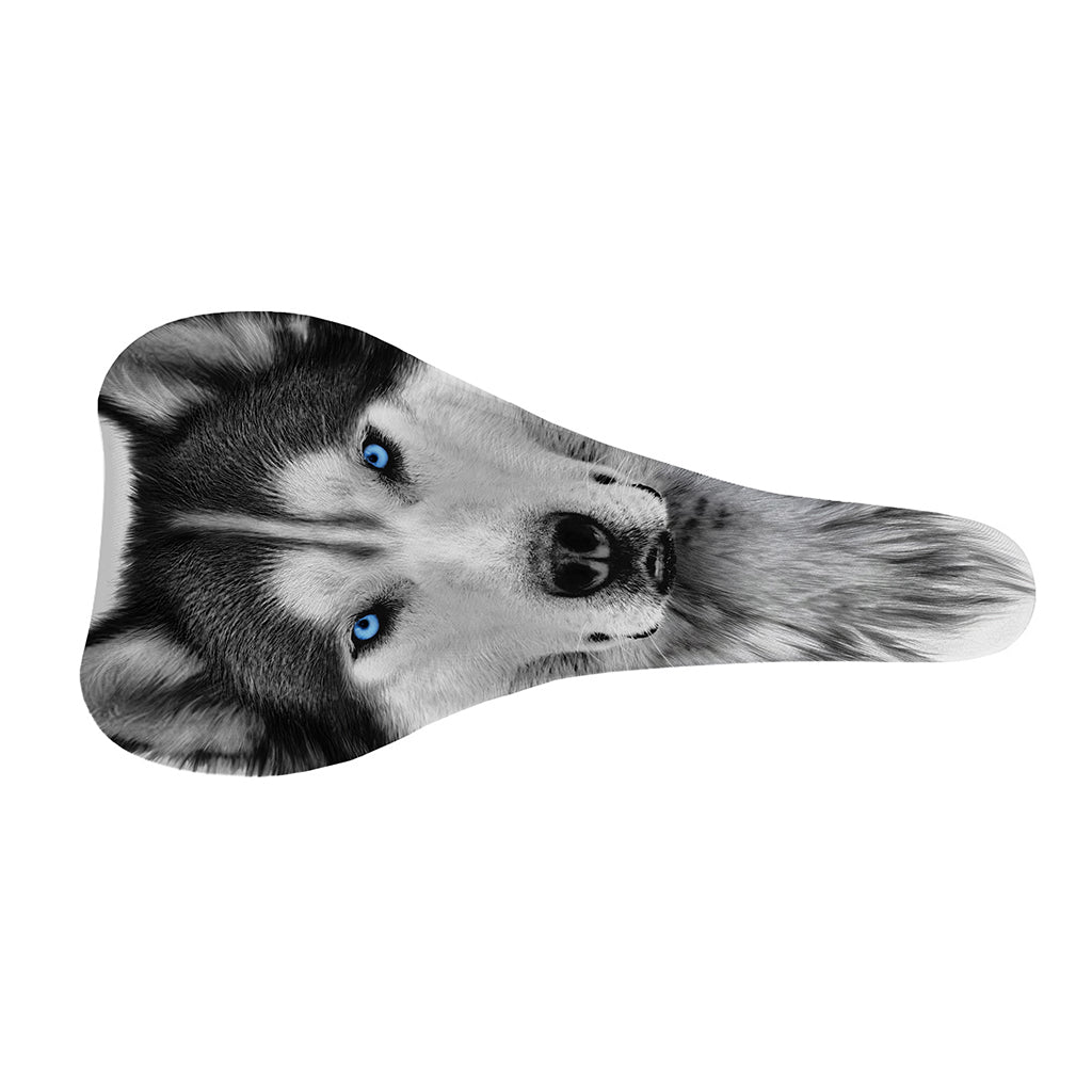 Siberian Husky Portrait Print Bicycle Seat Cover