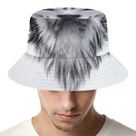 Siberian Husky Portrait Print Bucket Hat