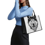 Siberian Husky Portrait Print Canvas Tote Bag